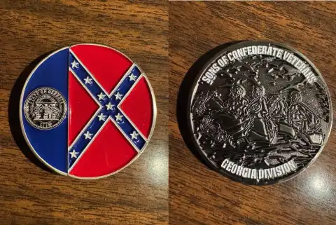 Official Georgia Division, SCV- Full Face Georgia Flag Challenge Coin