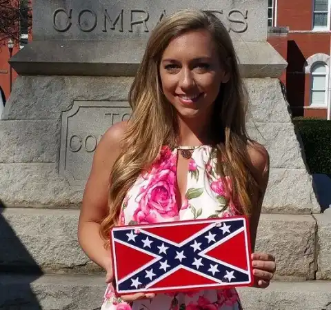 Confederate Battle Flag Vehicle Tag