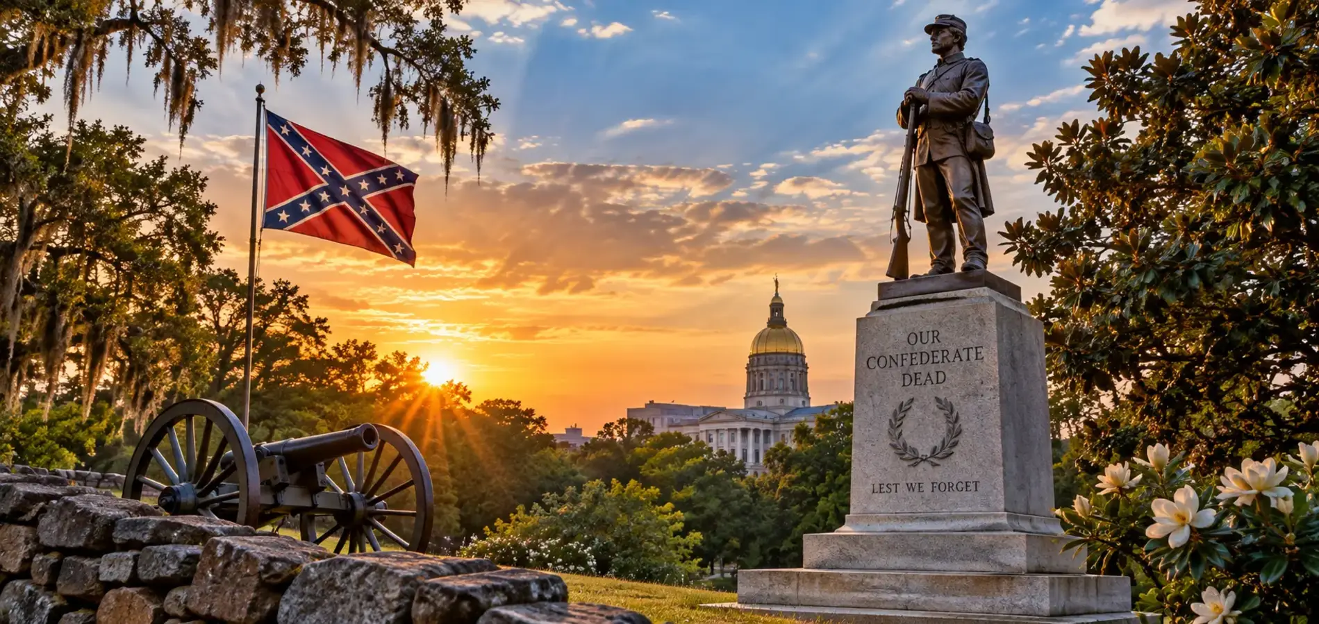 Historic memorial monument in Georgia